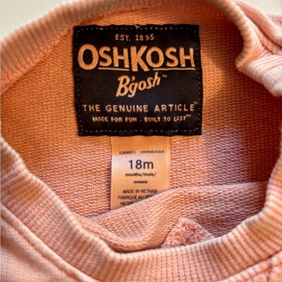OshKosh B'gosh Orange Sweatshirt with Ribbed Cuffs - Picture 2 of 4